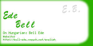 ede bell business card
